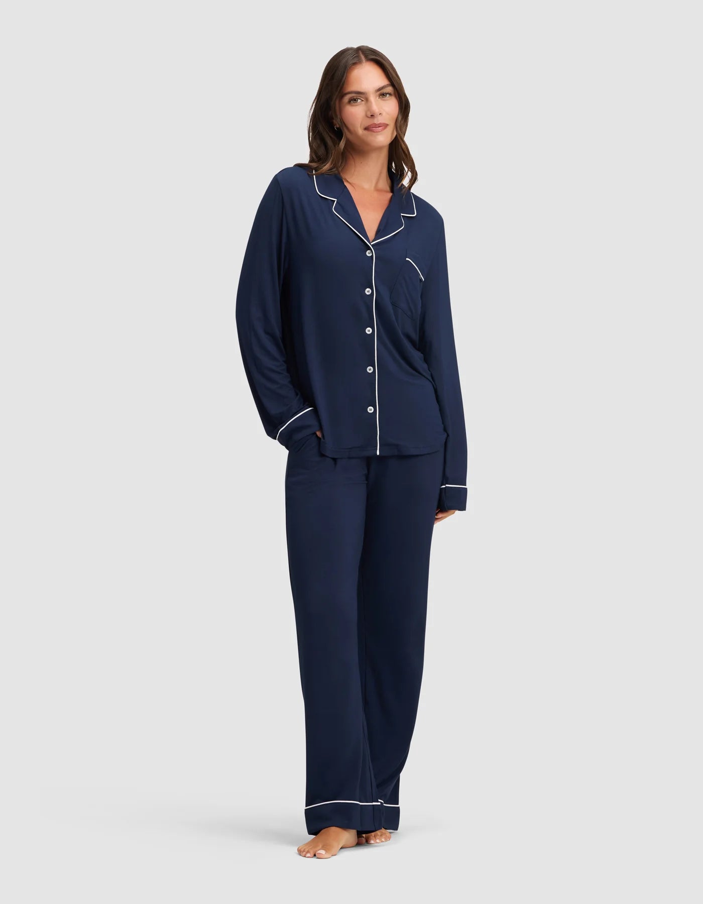 Women's Bamboo Stretch Knit Long Sleeve Pajama Set