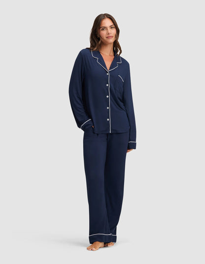 Women's Bamboo Stretch Knit Long Sleeve Pajama Set