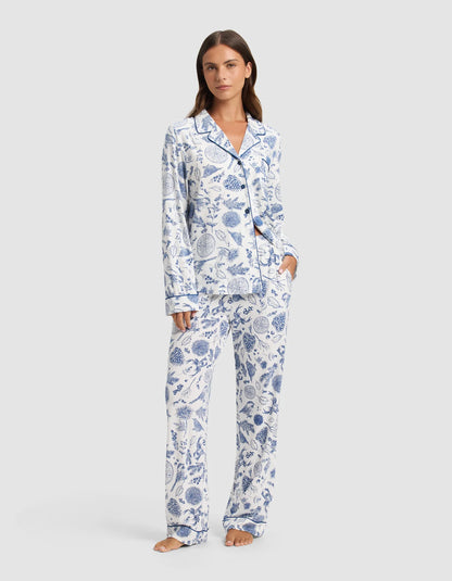 Women's Bamboo Stretch Knit Long Sleeve Pajama Set