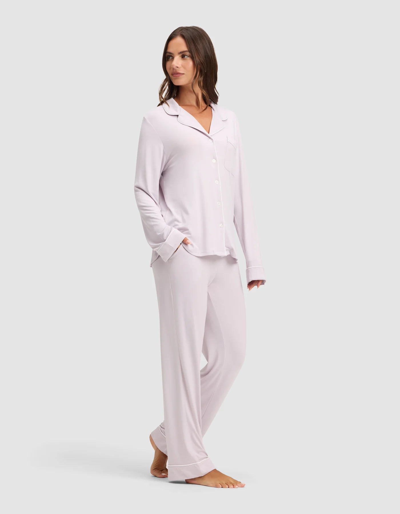 Women's Bamboo Stretch Knit Long Sleeve Pajama Set
