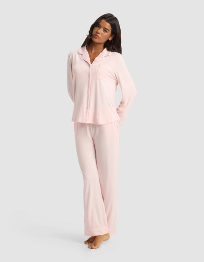 Women's Bamboo Stretch Knit Long Sleeve Pajama Set
