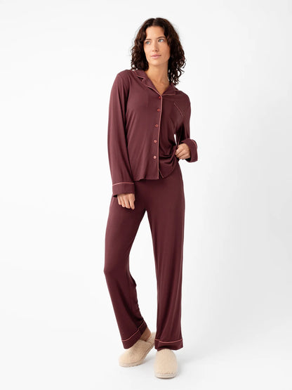 Women's Bamboo Stretch Knit Long Sleeve Pajama Set