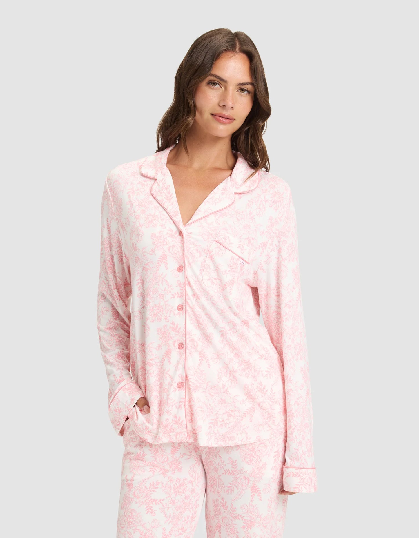 Women's Bamboo Stretch Knit Long Sleeve Pajama Set