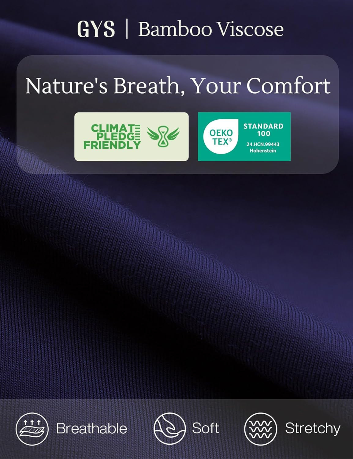 Men'S Bamboo Viscose Shorts, Soft Pajama Shorts with Pockets, Moisture-Wicking Casual Shorts Loungewear Sleep Bottoms