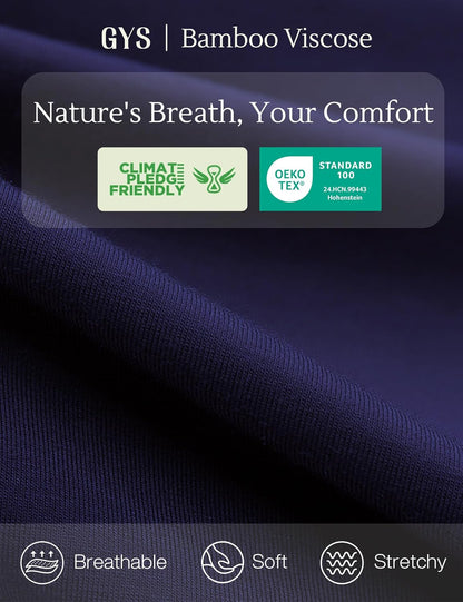 Men'S Bamboo Viscose Shorts, Soft Pajama Shorts with Pockets, Moisture-Wicking Casual Shorts Loungewear Sleep Bottoms