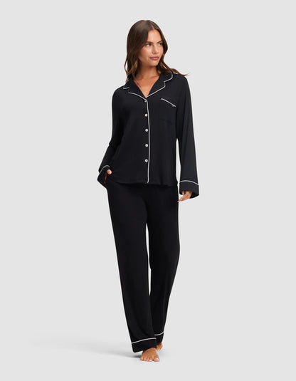 Women's Bamboo Stretch Knit Long Sleeve Pajama Set