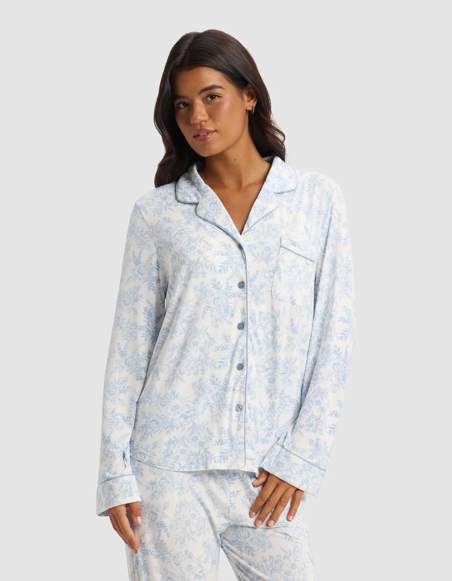 Women's Bamboo Stretch Knit Long Sleeve Pajama Set