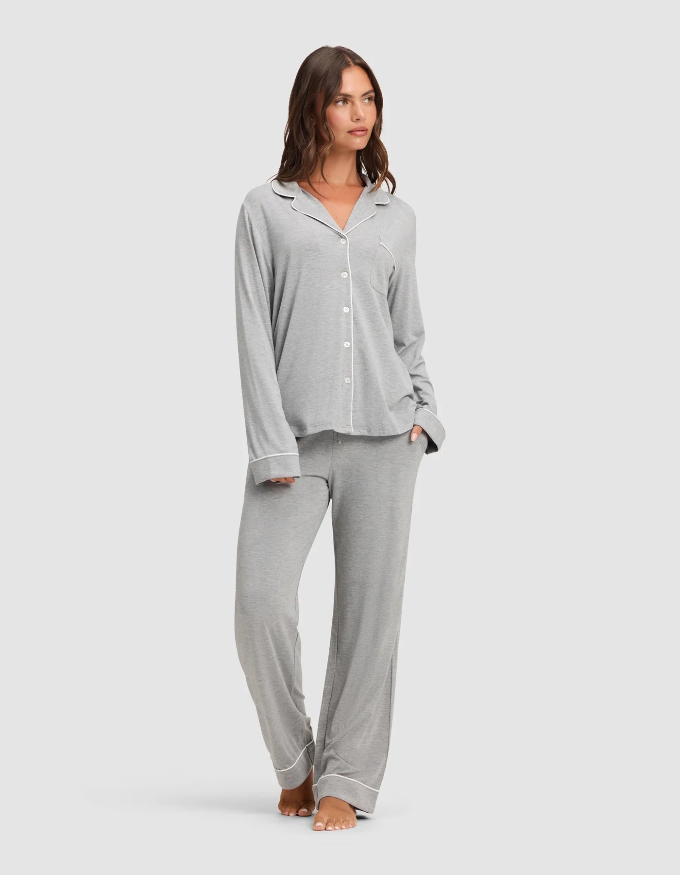 Women's Bamboo Stretch Knit Long Sleeve Pajama Set