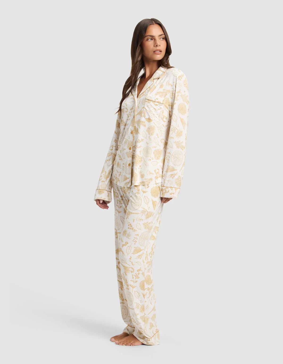 Women's Bamboo Stretch Knit Long Sleeve Pajama Set
