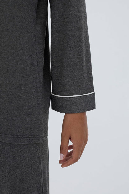 Luxurious Women's Bamboo Viscose Pajama Set - Long Sleeve Button-Down Cooling Sleepwear & Soft Comfortable PJ Pants