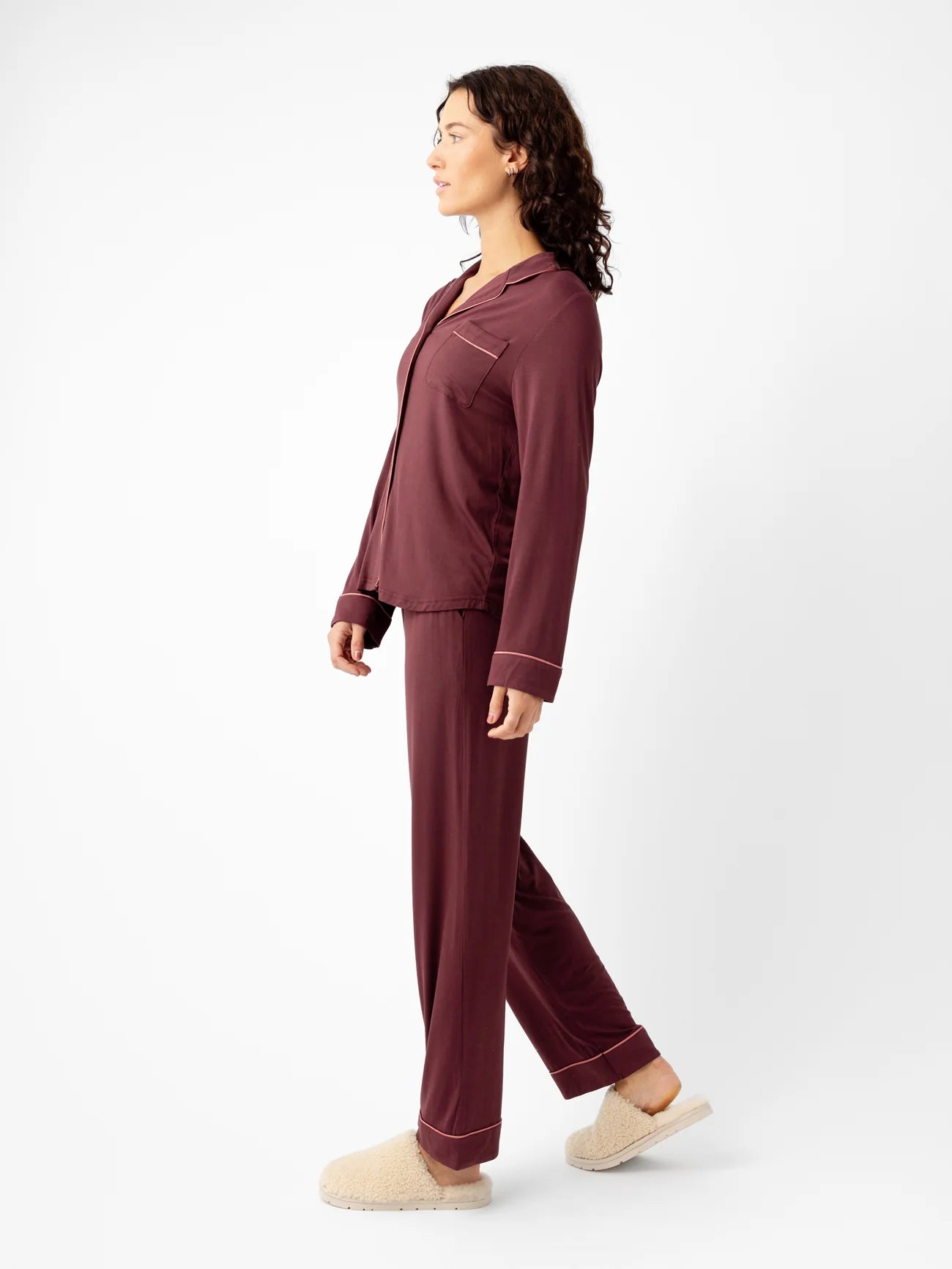 Women's Bamboo Stretch Knit Long Sleeve Pajama Set