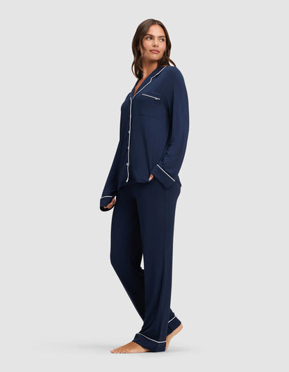 Women's Bamboo Stretch Knit Long Sleeve Pajama Set