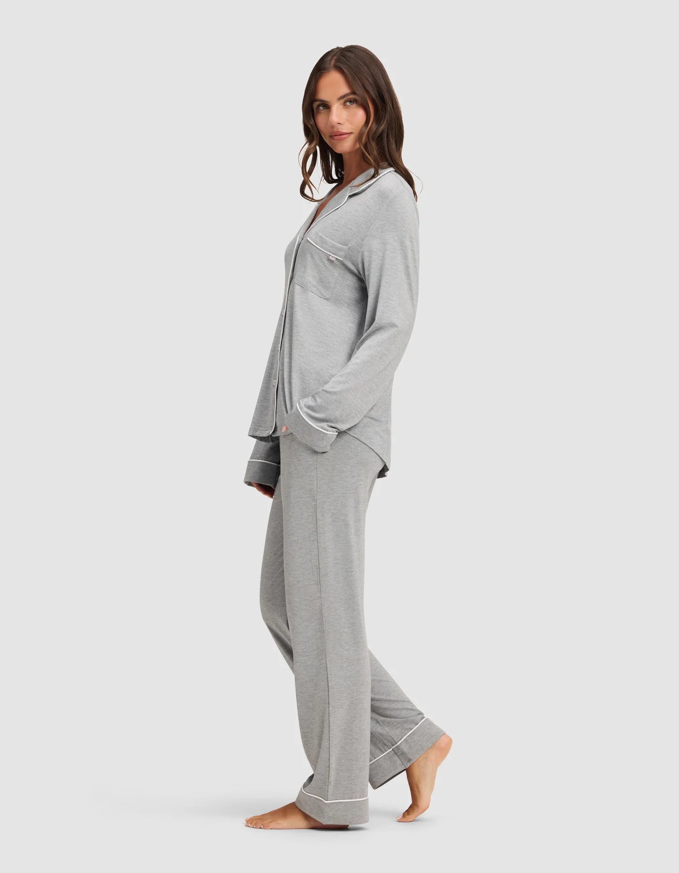 Women's Bamboo Stretch Knit Long Sleeve Pajama Set