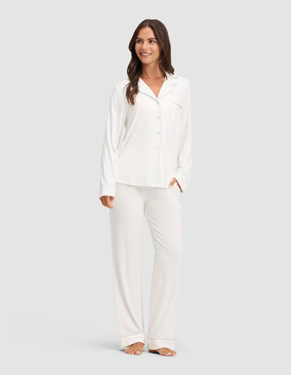 Women's Bamboo Stretch Knit Long Sleeve Pajama Set