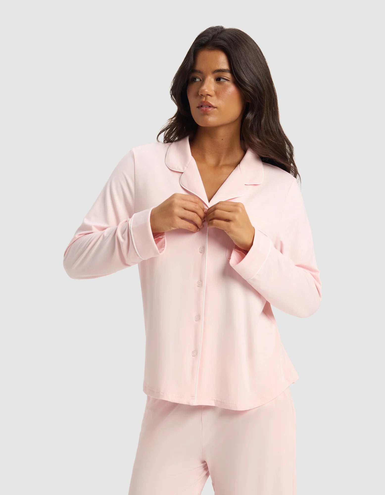 Women's Bamboo Stretch Knit Long Sleeve Pajama Set