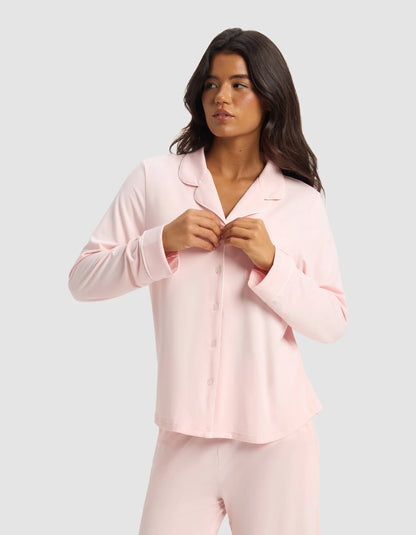 Women's Bamboo Stretch Knit Long Sleeve Pajama Set