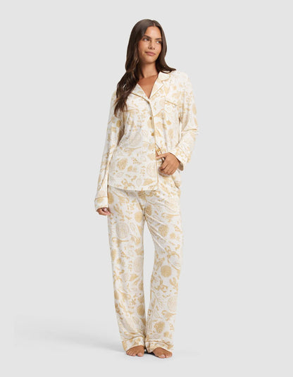 Women's Bamboo Stretch Knit Long Sleeve Pajama Set